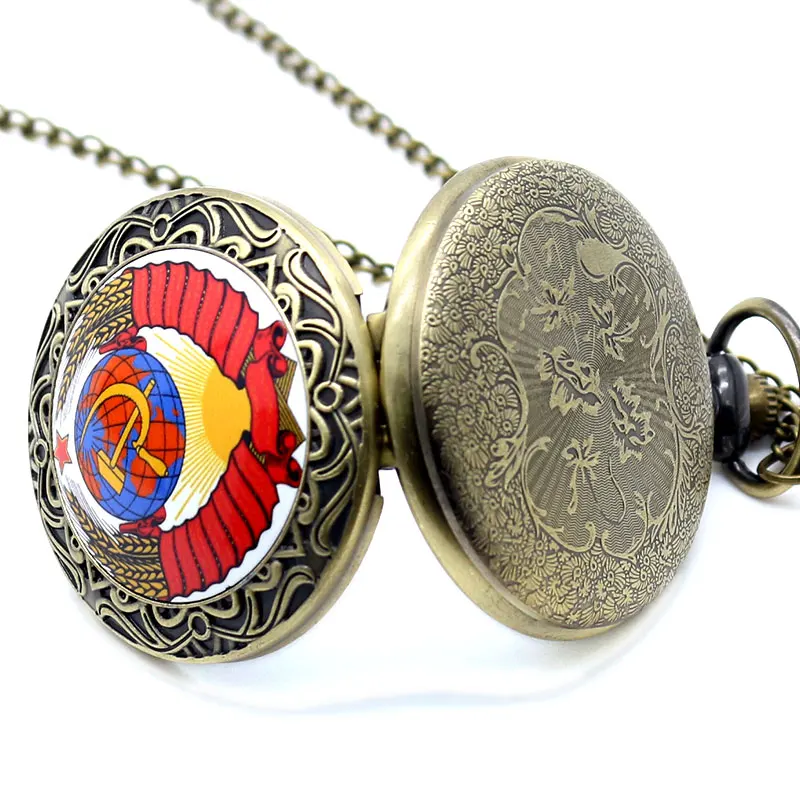 Pocket Watch Russia Soviet Sickle Hammer Antique Quartz Necklace Pendant Mens Gift With | Наручные часы