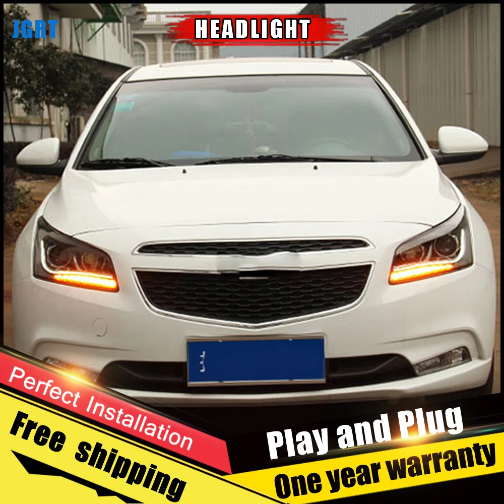 2 шт. автомобиль Стиль светодиодный фары для Chevrolet Cruze 2009-2015 автобусная головная