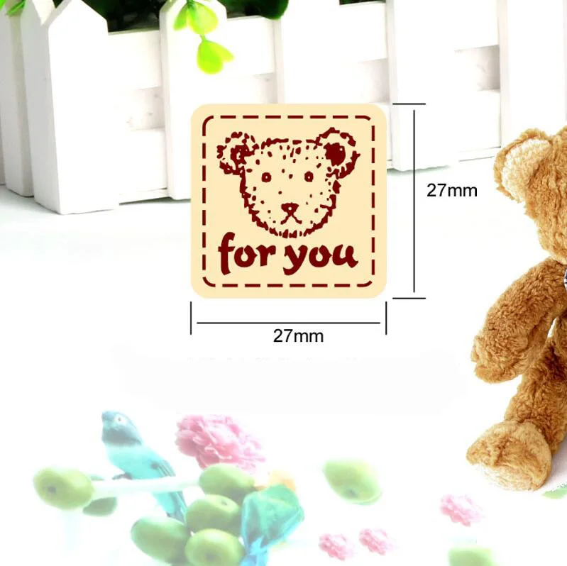 Самоклеящиеся Стикеры милый маленький Медвежонок для вас наклейки из крафт