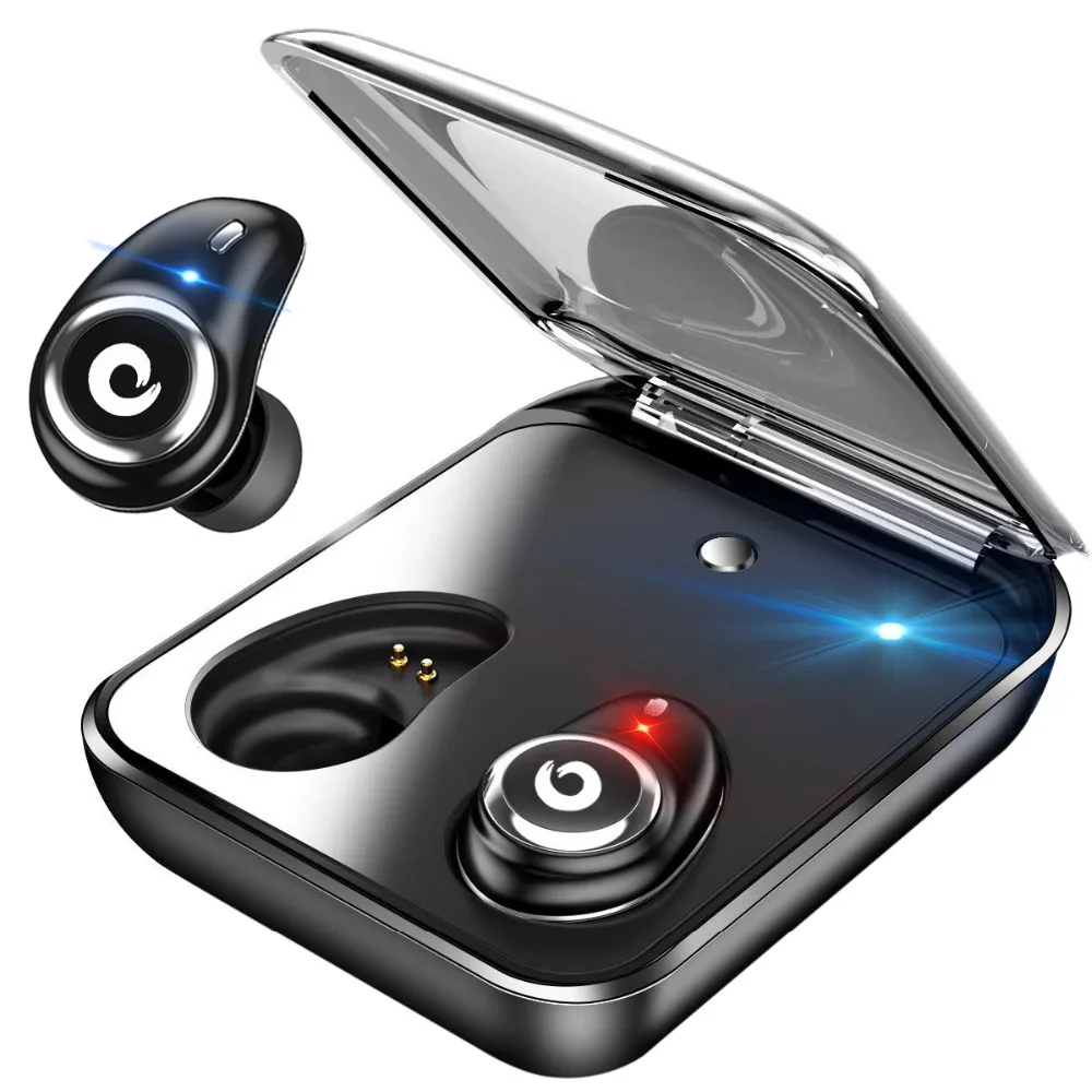 GUSGU, беспроводные Bluetooth наушники, спортивные, стерео, бас, наушники, гарнитура 5,0 с микрофоном, зарядная коробка для iPhone, iPad, samsung, водонепроницаемые