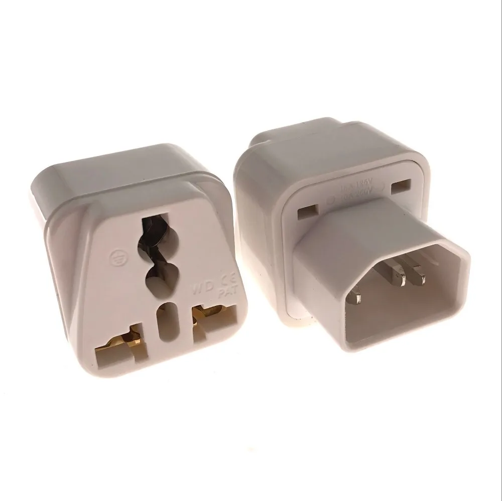 

High quality AC 10A 2500W White Female Socket To Pro IEC 320 PDU UPS C14 Plug Power Adapter Converter 1PCS