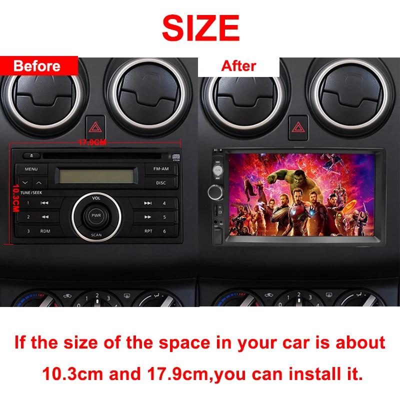 

Multimedia Player Car Radio 2 Din Autoradio Stereo Touch Screen Video MP5 Auto Radio Backup Camera Mirror Android 2din