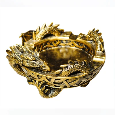 A Новая Игра Престолов Дейенерис Таргариен Дракон королева Viserion Rhaegal Косплей Дракон смолы пепельница реквизит для хранения игрушки украшения - Цвет: A