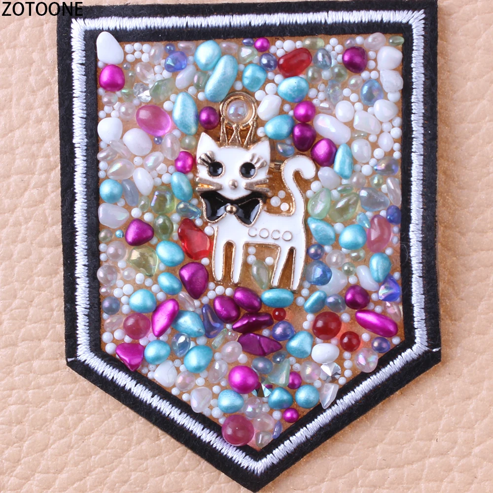 Милая нашивка ZOTOONE с блестками в форме сердца для одежды нашивки вышивкой