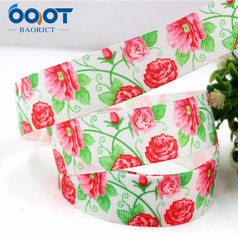 OOOT BAORJCT 175231 22 мм Цветочная серия печатная корсажная лента DIY Ручная работа