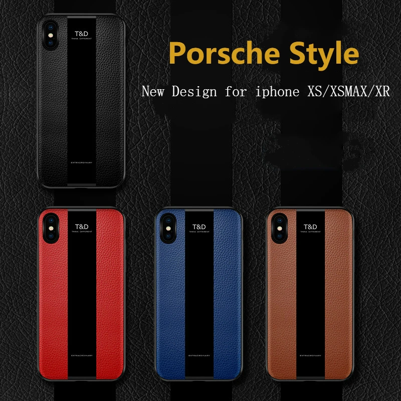 Роскошный чехол из искусственной кожи для Iphone XS Max XR Porsche Style мягкий силиконовый