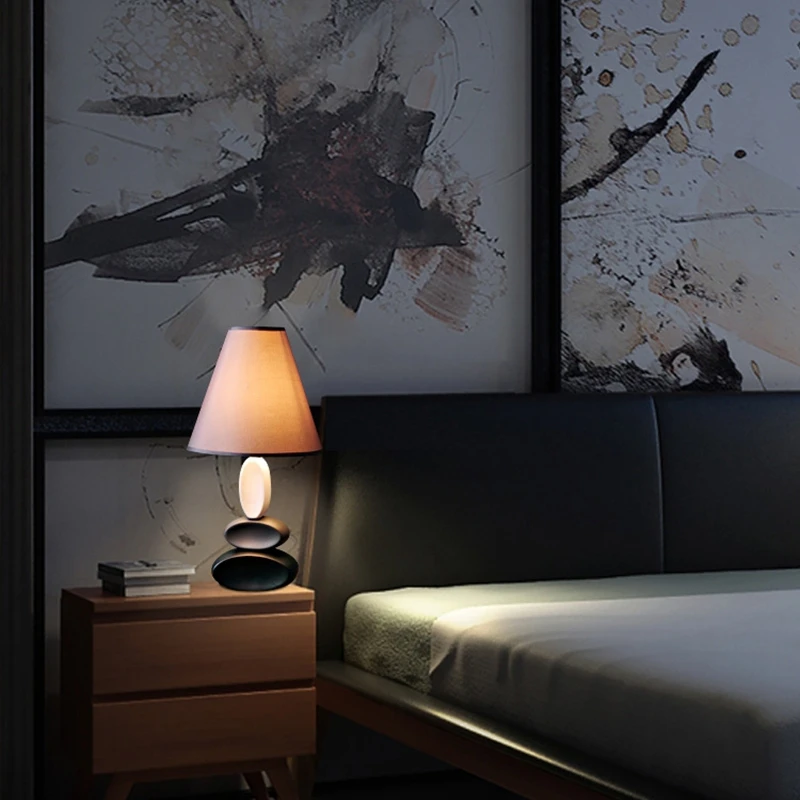 E27 скандинавские Простые керамические светодиодные настольные лампы