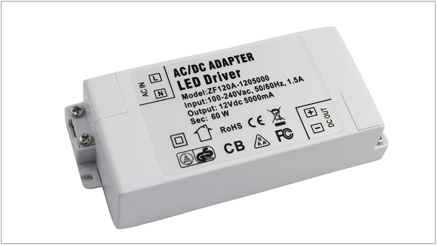 ZMISHIBO DC12V источник питания 100-240 в пластиковый корпус трансформатора 10 Вт 18 Вт 24 Вт 36 Вт 60 Вт Светодиодный драйвер для люстры полосы использования адаптера