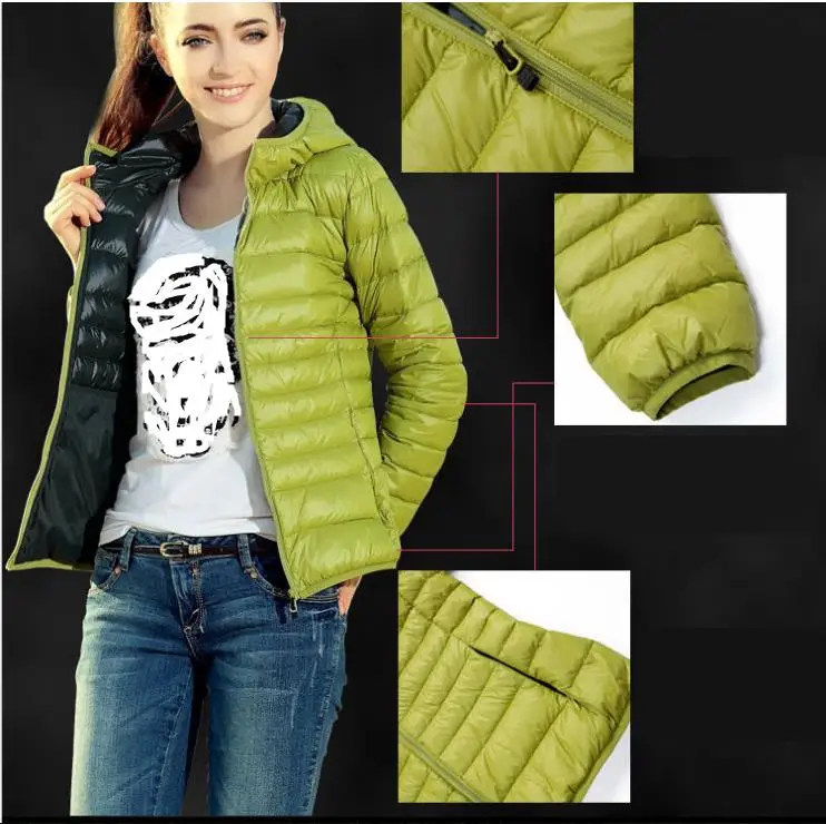 Базовые Куртки зимняя женская парка на молнии с карманами и капюшоном