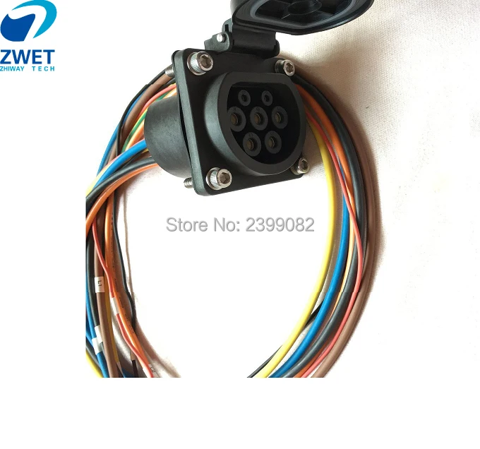 ZWET IEC 62196 Тип 2/3 фазы зарядки розетка европейского стандарта-для зарядки электромобиля Тип 2 разъема для 32A