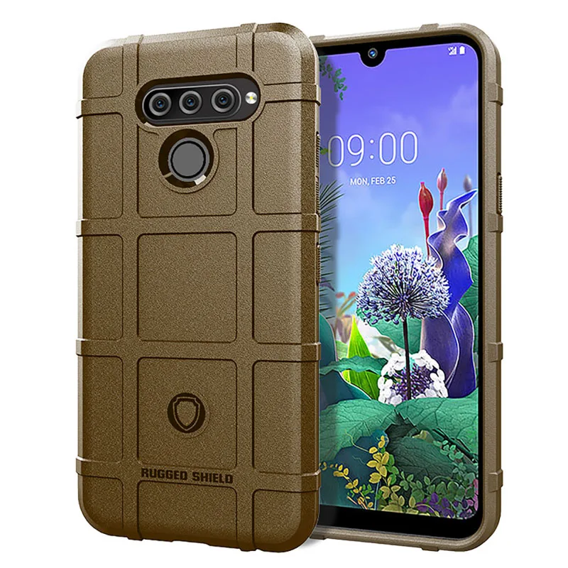 Brown Для телефона повышенной прочности с протекторным рисунком чехол s для LG G8 G8S чехол thinq противоударный чехол для LG Q60 K40 K50 W10 W30 V40 V30S V50 Stylo 5 K30 чехол s - Color: Brown