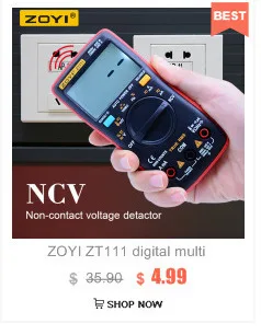 ZOYI ZT-S2 Цифровой мультиметр true rms autoranging 4000 отсчетов Multimetro AC DC 600 в вольтметр+ батарея/NCV тест ЖК-подсветка