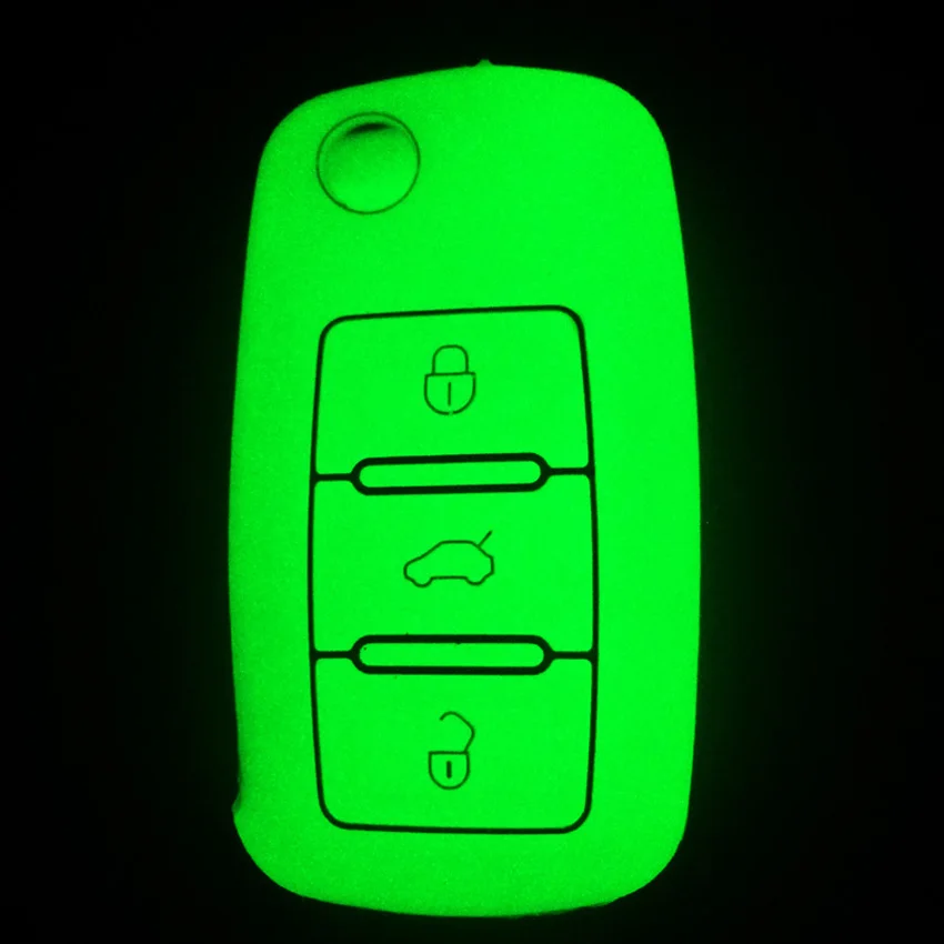 1 шт. 3 кнопки силиконовый чехол для ключей от машины Skoda Octavia A5 Fabia Superb Yeti Rapid Citigo SEAT