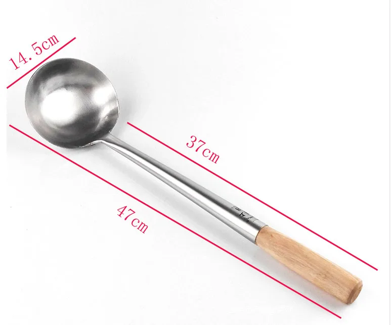 10 Большая длинная лопатка Черпак шеф-повара для приготовления пищи cocina utensilios кухонная утварь ручка полностью нержавеющая сталь металл Тернер ложка для супа ВОК - Цвет: 10