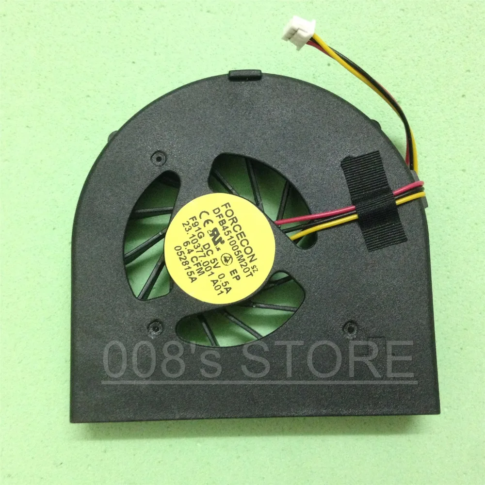 

New Notebook CPU Cooling Cooler Fan For DELL Inspiron 15R N5010 M5010 Series By FORCECON DFB451005M20T F91G DC 5V 0.5A 3 Pins