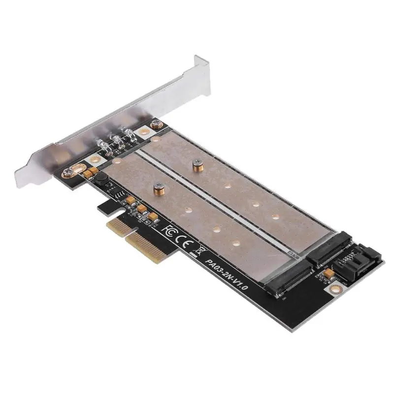Адаптер M.2 NVMe SSD NGFF к PCIE B Ключ + M ключ интерфейсная карта с 7 контактным кабелем SATA