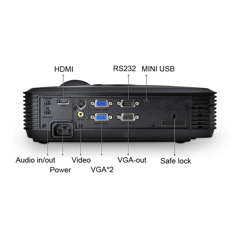 Короткофокусный проектор видео 3D 1080 P LED 7500 люмен для дневного Фильмы Игры DLP Full HD