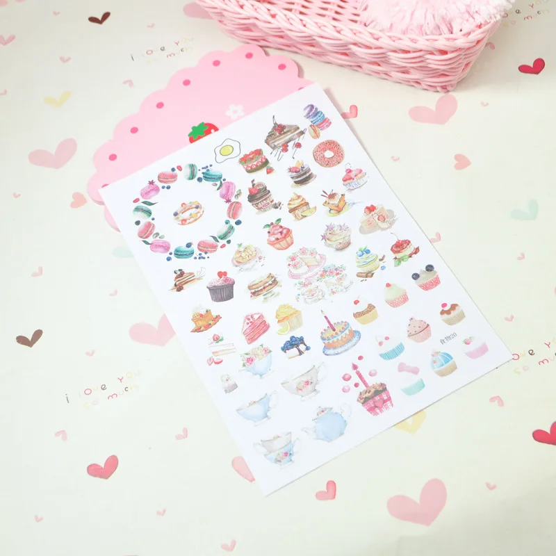 Комплект из 2 предметов летняя мороженое напиток наклейка с картинкой торта