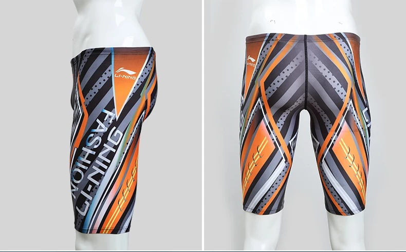 LI-NING, новинка, профессиональные мужские конкурентоспособные плавки, одежда для плавания, быстросохнущие однотонные плавки, мужские плавки размера плюс