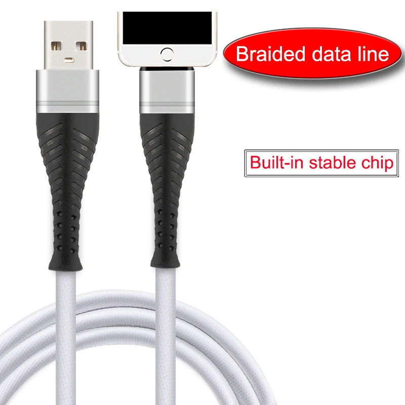 100 см нейлоновый Плетеный Ios 8Pin Быстрый зарядный usb-кабель для IPhone X XR XS Max 8 7 6S 5 5S SE 5C IPad Air Data Sync charger Kabel
