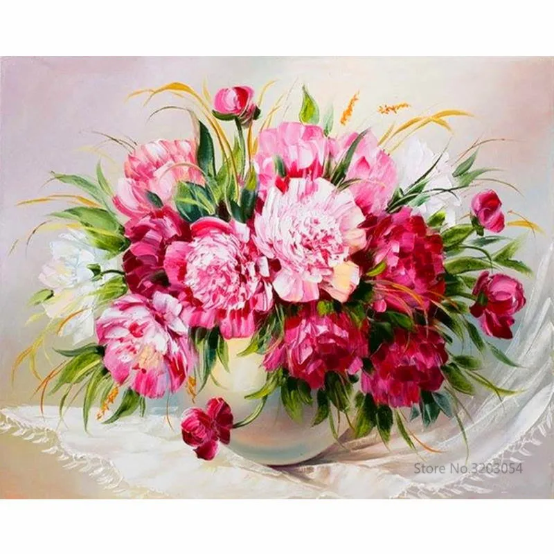 CHUNXIA DIY картина по номерам красочное Рисование акриловыми красками цветок