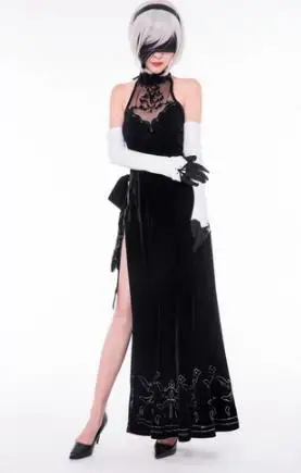 [Настроить] Pleuche сделано! Игра NieR Automata рисунок 2B 9S CP Cheongsam вечерние платья Swallowtail Униформа Хэллоуин Косплей Костюм - Цвет: female 2B