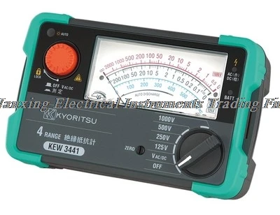 

Fast arrival KYORITSU 3432 KEW 3432 Analogue Insulation Tester 3 ranges,125V/250V/500V