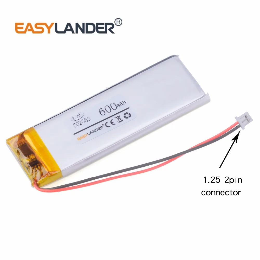 

502060 3.7V 600mAh Li-polymer battery for GPS mp3 mp4 bluetooth Hearing aid mobile NL 502060H 442258 Reading pen Sex toys