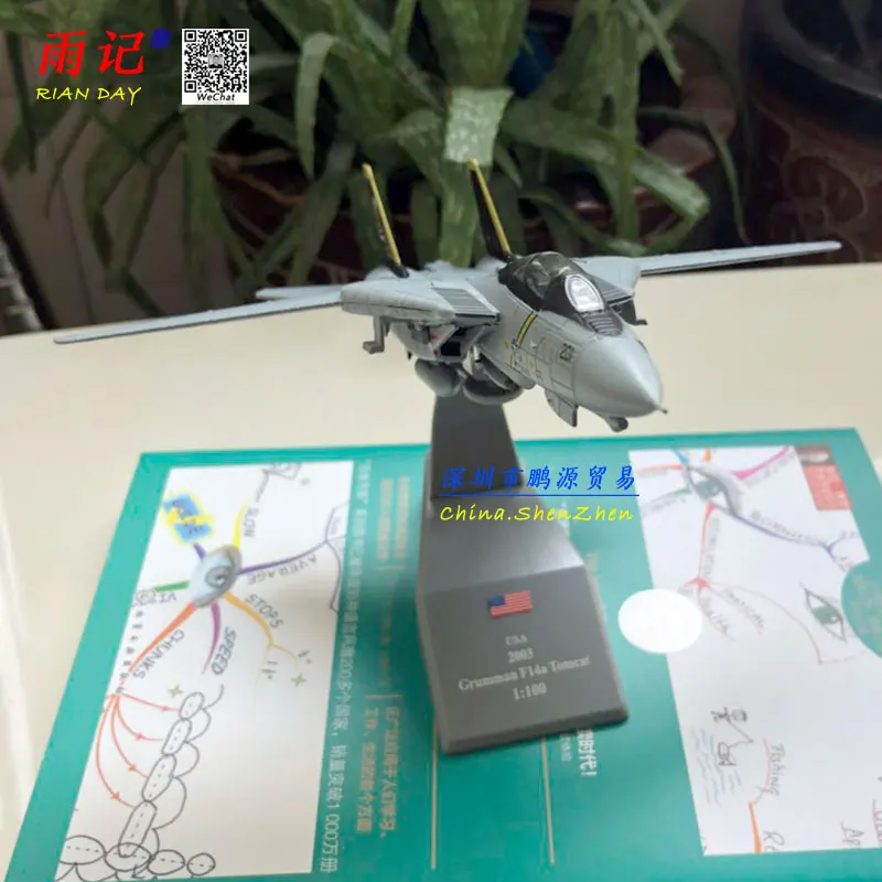 AMER 1/100 военная модель игрушки F14 Tomcat F-14A/B AJ200 VF-84 истребитель литой металлический самолет модель игрушки для сбора/подарка