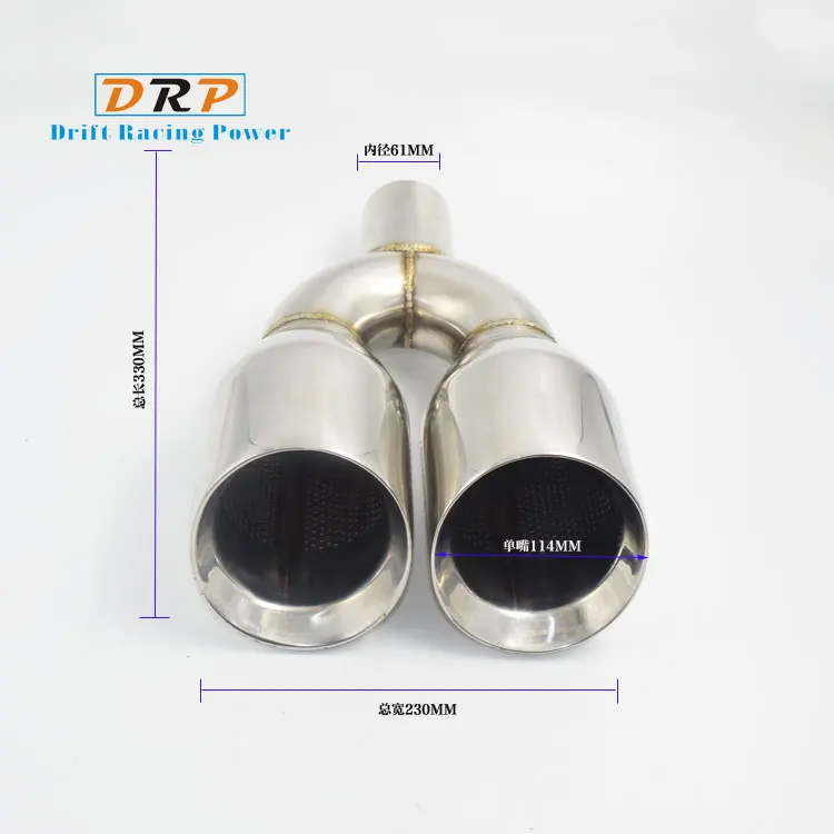 1 шт. наконечник выхлопной трубы из нержавеющей стали универсальный глушитель