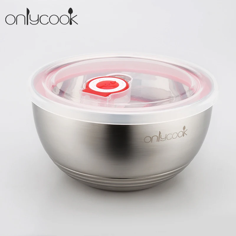 ONLYCOOK миска из нержавеющей стали с двойной изоляцией, миска с защитой от ожогов, увеличивающая Емкость