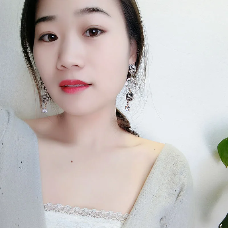 Модные серьги из ткани для женщин длинные серьги-капельки в Корейском стиле