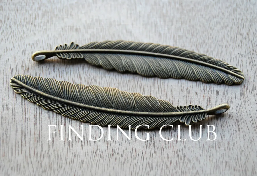 5 шт бронзовые перьевые Подвески Закладка для книг Сделай Сам Изготовление