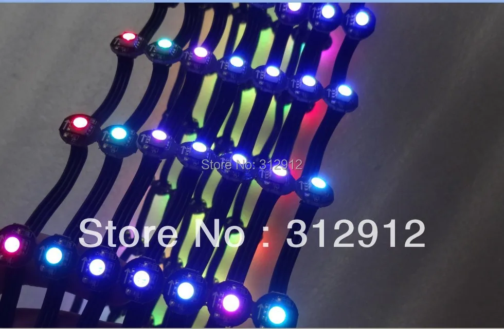 Черный DC5V WS2811 led 5050 SMD pixel node 50 шт. a string черные провода 5 см интервал между