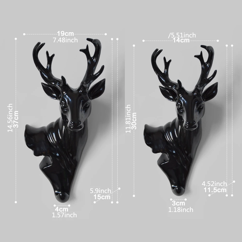 Креативные 3D настенные вешалки Декоративные животные дверные крючки