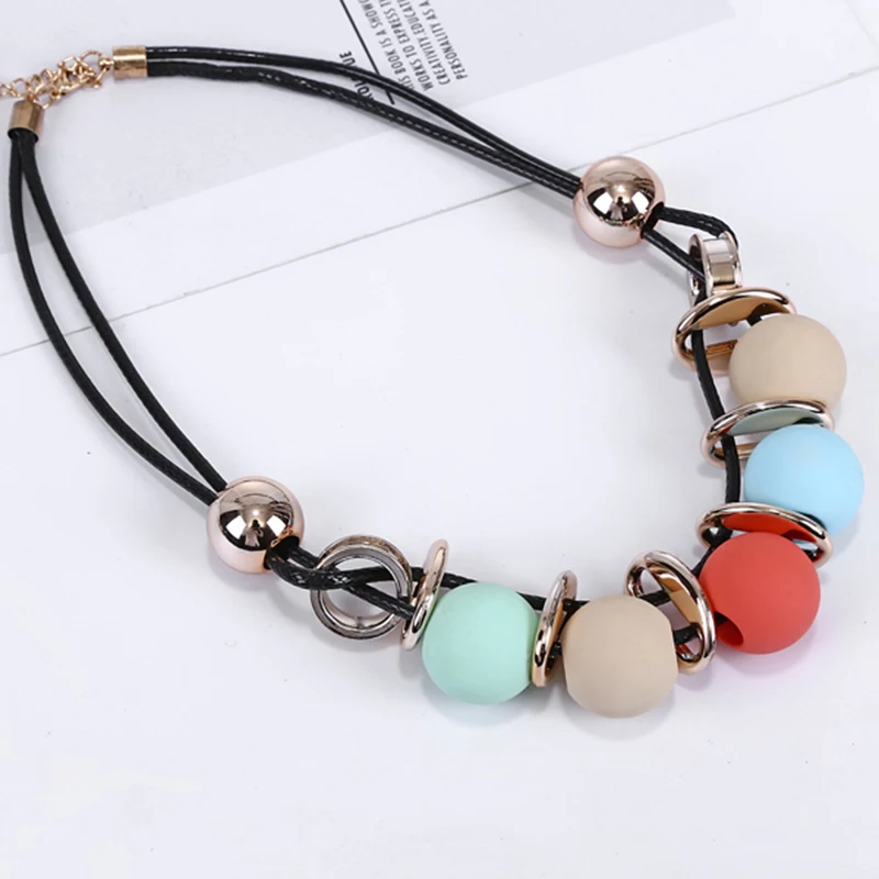 YAOLOGE модные колье бусины Оригинальное винтажное ожерелье Jewelry красочные цепочки