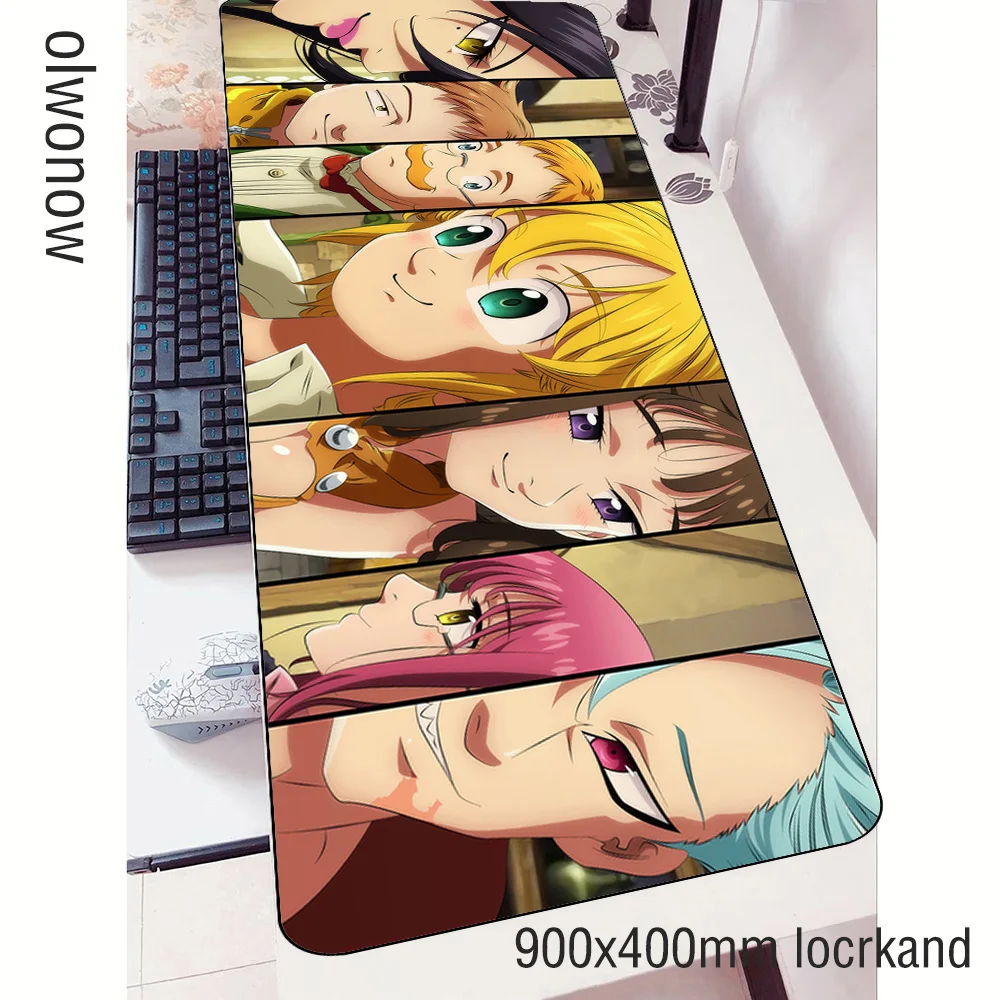 

nanatsu no taizai padmouse 900x400x3mm gaming mousepad Customized mouse pad gamer computer desk Boy Gift mat notbook mousemat pc