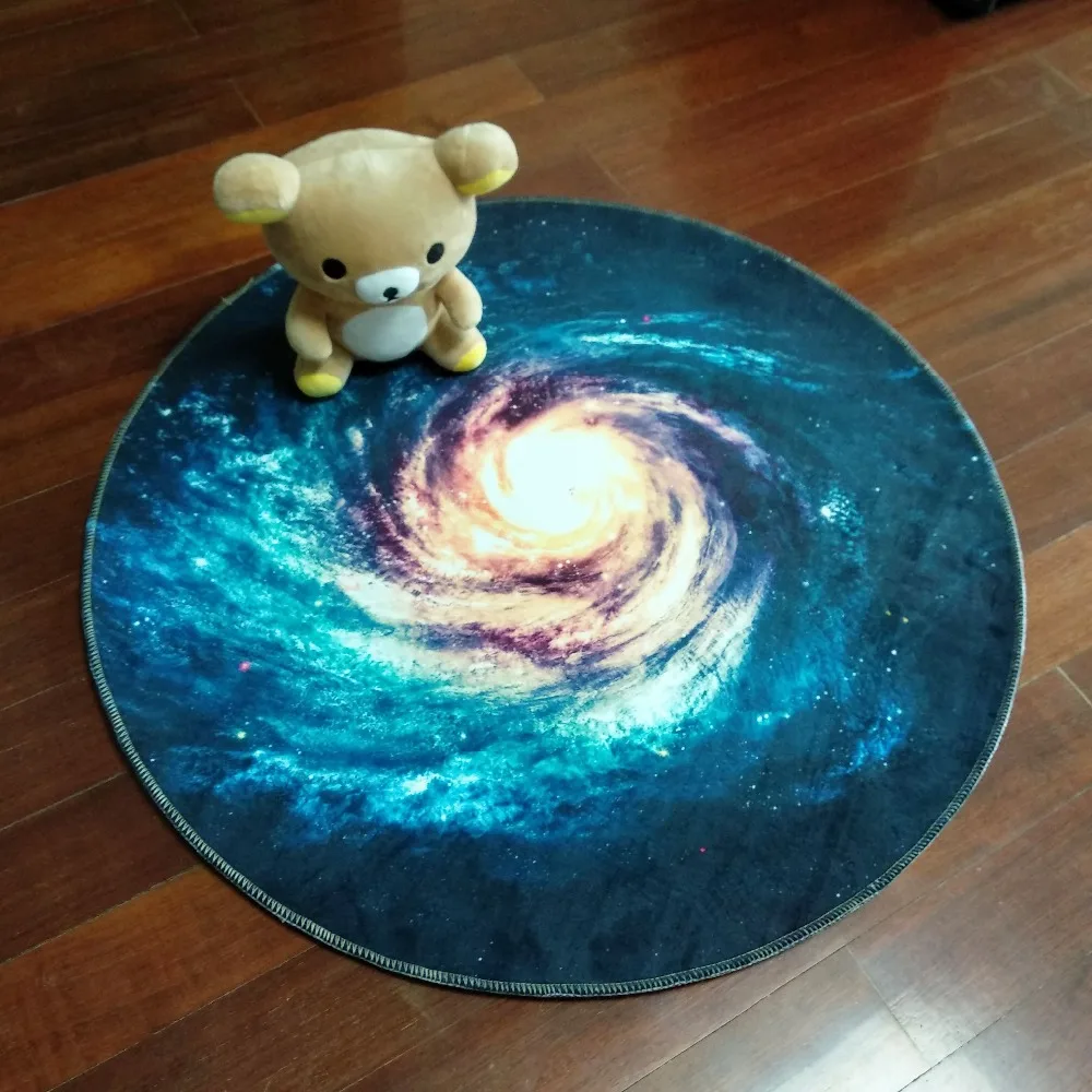 3D galaxy Круглый ковер с рисунком Вселенная земля географические прикроватные