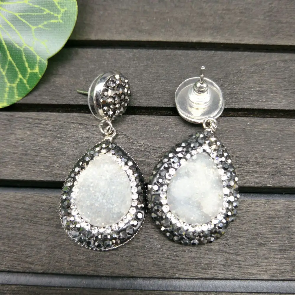 YNB каплевидный кристалл серьги модные золотые для женщин Стразы медный сплав