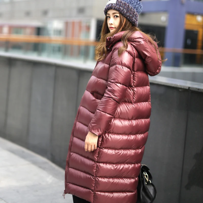 90% белые куртки на утином пуху зимние утепленные водонепроницаемые Длинные парки