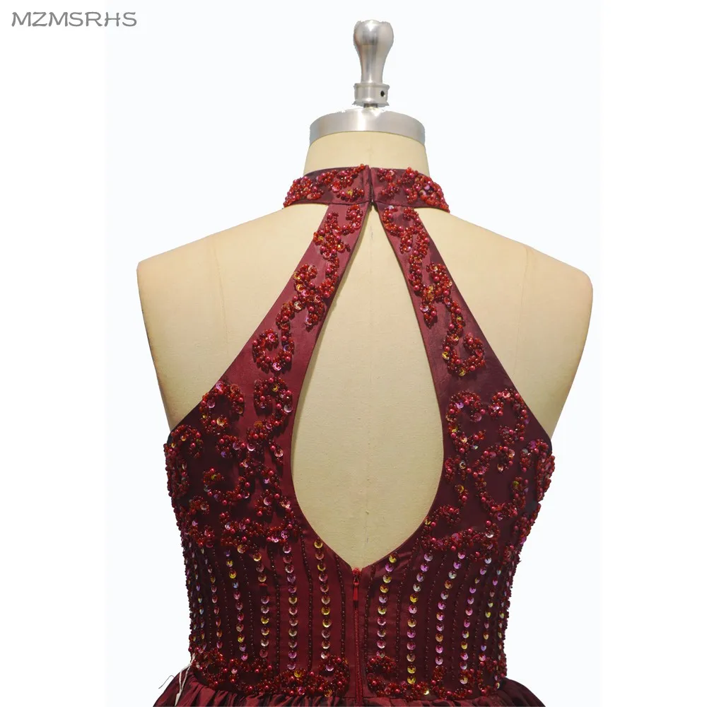 Ajax 2017 vestido de formatura зеленые платья из тафты с бисером и кристаллами короткие