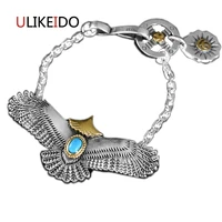 925 sterling silver mens bracelets goros fashion eagle punk hand chain for men and women special jewelry charm bracelets 033