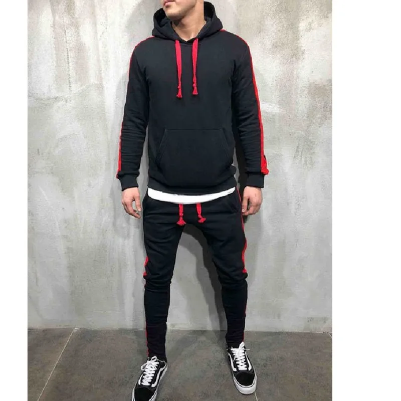 Осень 2019 Горячая Мужская Спортивная повседневная толстовка с капюшоном коллаж