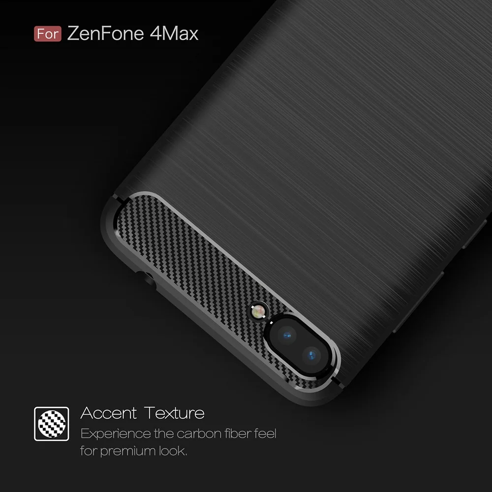 Карбоновый Чехол Для Zenfone 4 Max ZC554kl чехол Мода Тонкий Мягкий гель для ASUS