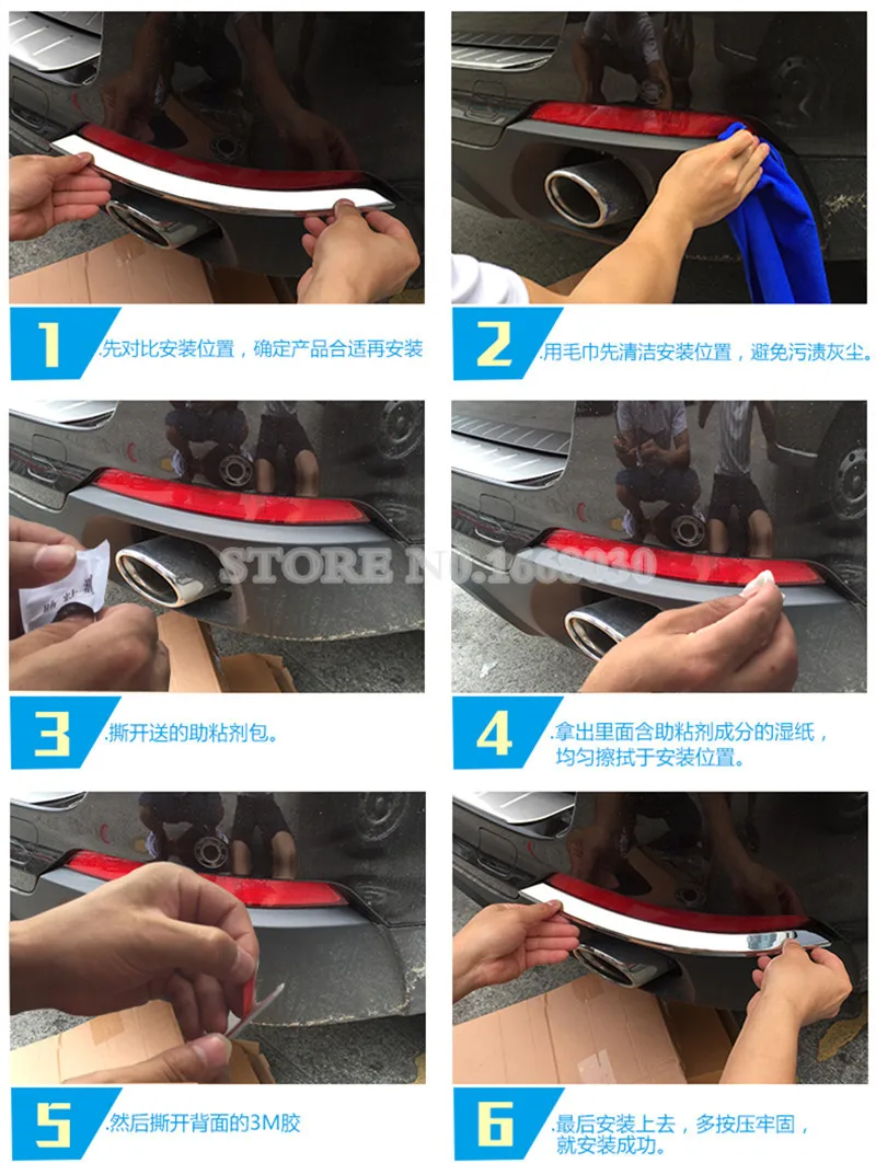 

ABS Chrome Rear Tail Fog Light Lamp Cover Trim For BMW X5 F15 2014-2018 2pcs Car Decoration Car Accesories Interior