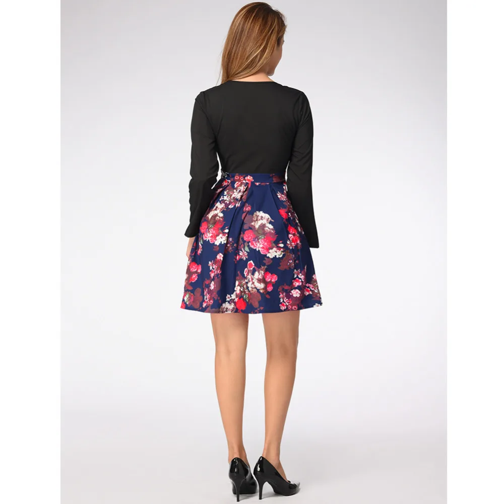 Ruiyige Spring Summer Floral Mini Dress Long Sleeve V-neck Print Casual Dresses Party Lady Plus Size Sexy Beach Vestidos | Женская