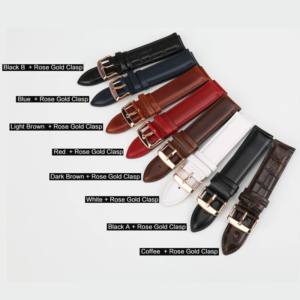 MAIKES Watch Accessories Genuine Leather Watch Strap 16mm 17mm 18mm 19mm 20mm Watchband For DW Daniel Wellington Watch Band
