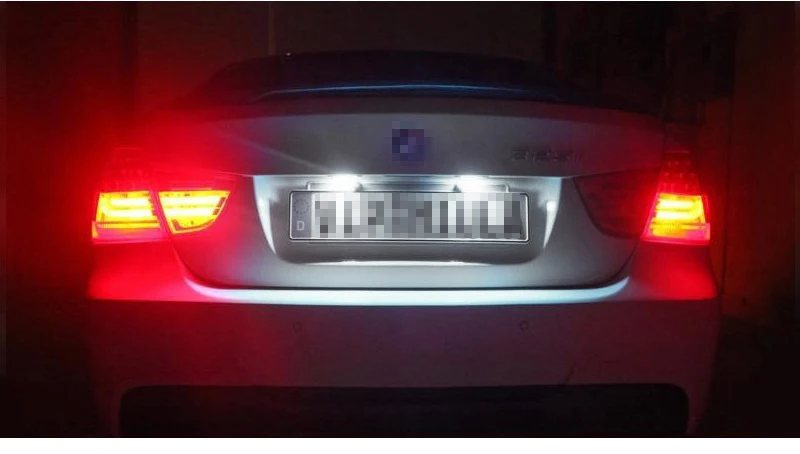

2pcs Super Bright Led License Plate Light for BMW E46 12v White Error Free Number Plate Lamp Lights for BMW 323i 325i 328i 99-03