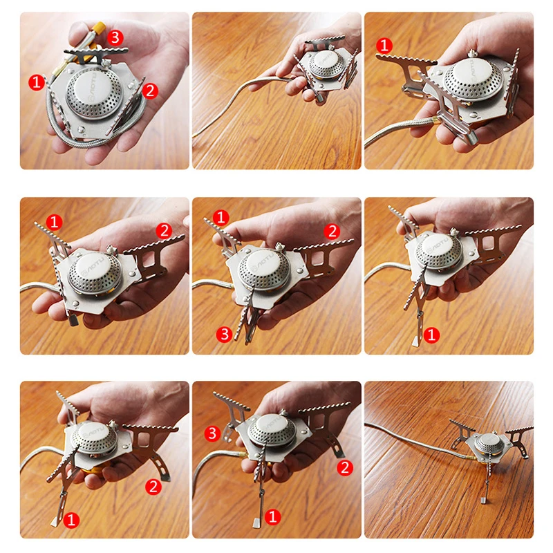 AOTU наружная Сплит Складная газовая плита сверхлегкий алюминиевый сплав гриль
