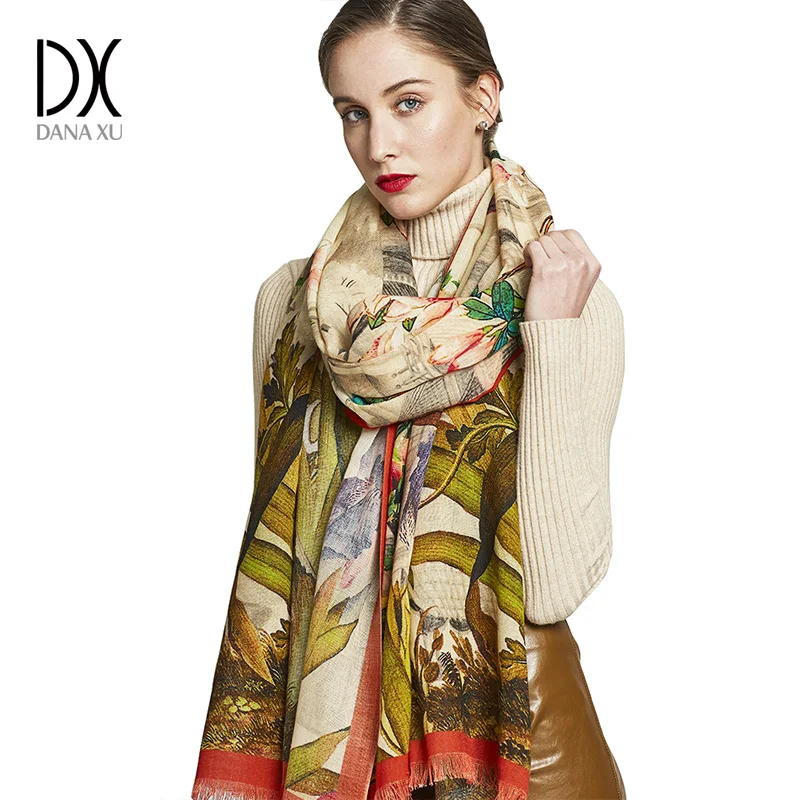 Женский шарф унисекс зимний утепленный шерстяной для мальчиков и девочек